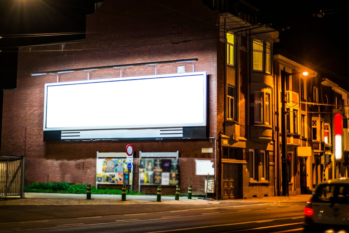 Billboard at night